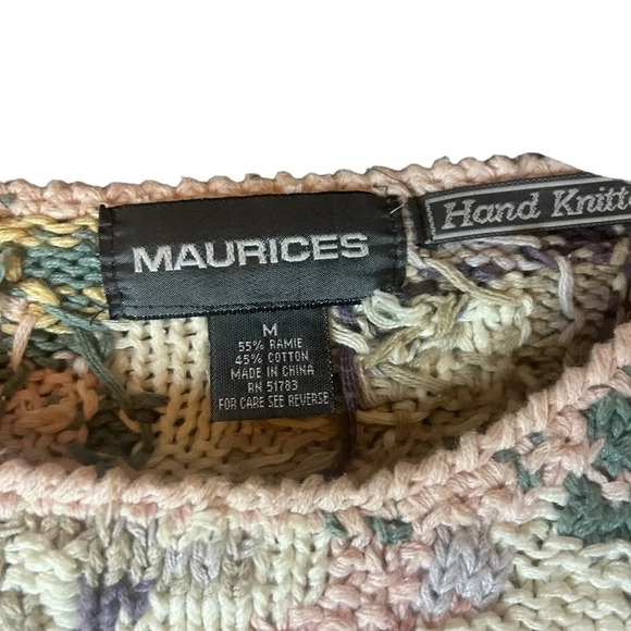 Vintage Y2K 90s sweater Maurice’s knit women’s size medium - Picture 7 of 14